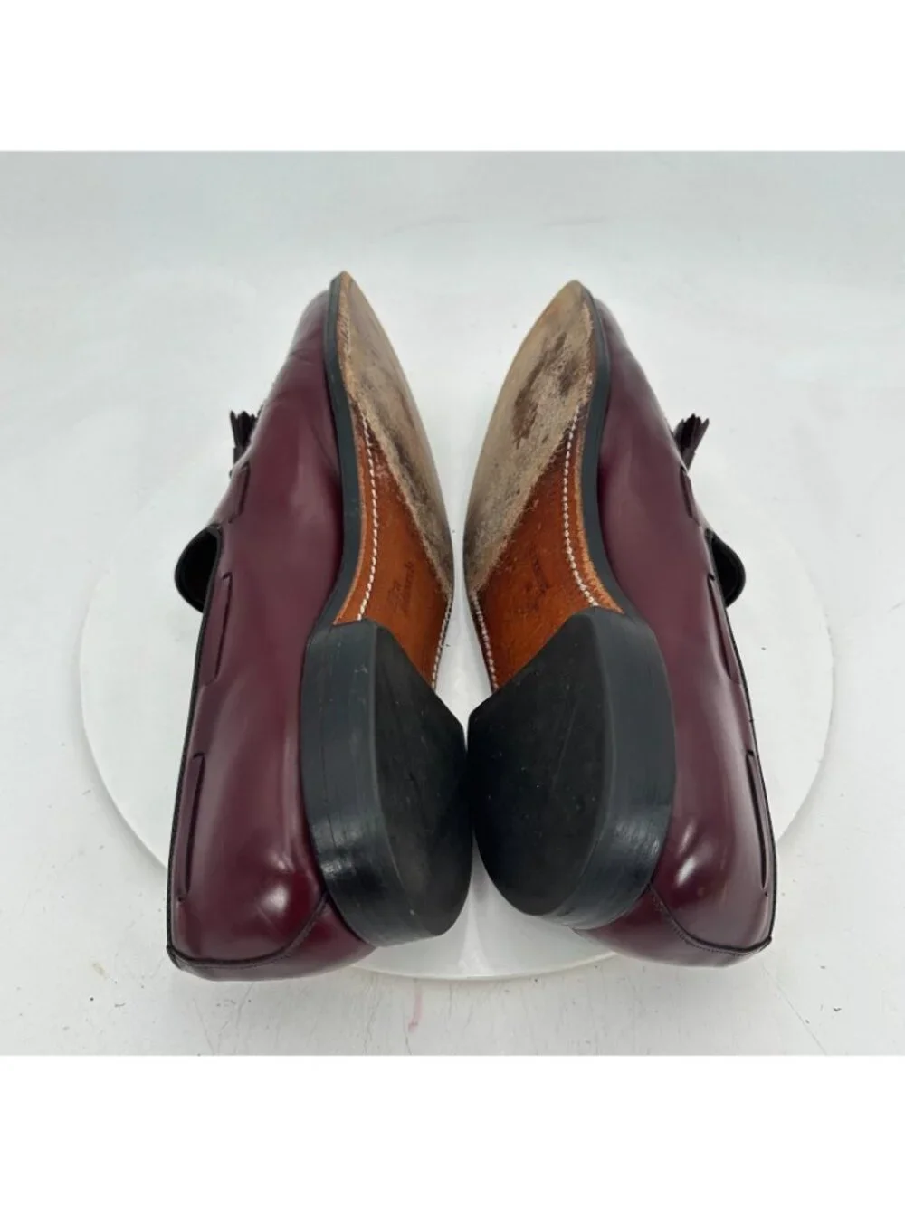 Allen Edmonds Grayson Men Size 11.5B Brown Leather Tassel Loafer Dress Shoes